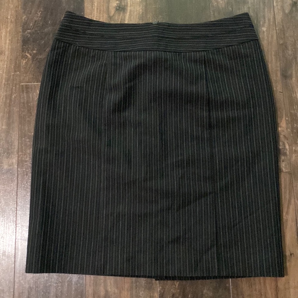 Classic pinstriped pencil skirt